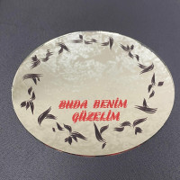 Dekoratif Yazılı Ayna Aranjman Aparatı Büyük 18 cm - 21531 -