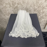 Şerit Boncuk Detaylı Çiçek Buket Tülü - 23131 -