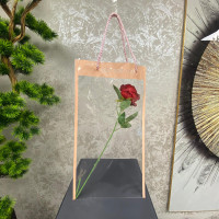 İp Saplı Şeffaf Orta Boy Gül Sunum Çantası - 23137 -