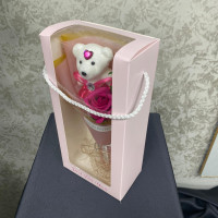 Just For You Kutulu Ayıcık ve Güllü Yapay Buket Hediyelik 3'lü - 23145 -