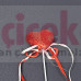 Kalp Figürlü Strafor Süs Çubuk - 23155 -