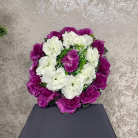 Düğün Serisi Yapay Bez Araç Önü Çelenk - 70192 -