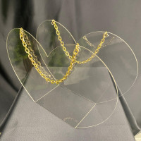 Altın Zincir Askılı Mika Çiçek Çantası - 70502 -