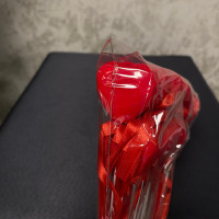 Dekoratif Strafor Kurdelalı İçi Boş Çubuk Kalp 25 cm 12'li - 71157 - deg -