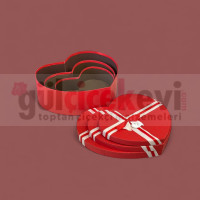 İthal 3 Lü Hediyelik Kalp Kutu