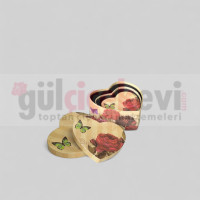 İthal 3 Lü Hediyelik Kalp Kutu