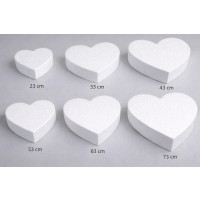 Dekoratif Çelenk  Gelin Arabası Süsü Strafor Kalp 53 cm - 20954 -