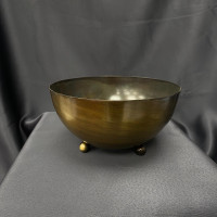 Vintage Metal Çiçeklik ve Dekoratif Taş Oval Vazo - 22207 - deg -