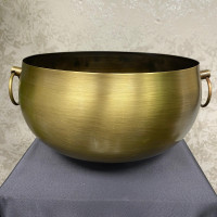 Metal Çiçeklik ve Dekoratif Büyük Orkidelik Kulplu Vazo - 21891 -