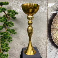 Vintage Metal Çiçeklik ve Dekoratif Uzun Ayaklı Vazo 80cm - 23125 -