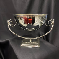 Vintage Metal Çiçeklik ve Dekoratif Salıncak Vazo - 20924 - deg -