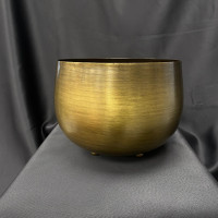 Vintage Metal Çiçeklik ve Dekoratif Küçük Orkidelik Oval Vazo - 21892 - deg -