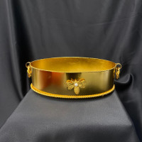 Metal Çiçeklik ve Dekoratif Büyük Oval Kase - 23014 - deg -