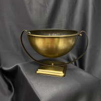 Vintage Metal Çiçeklik ve Dekoratif Salıncak Oval Vazo - 21904 - deg -