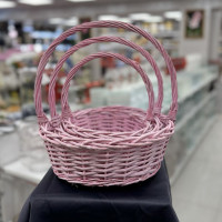 Hasır Sepet 3'lü İthal Takım - 21541