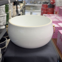 Dekoratif Kulplu Büyük Seramik Kase –  22227 - deg -