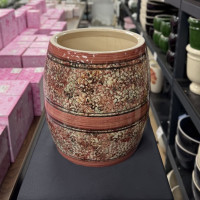 Dekoratif Orta Seramik Fıçı –  21521 - deg -