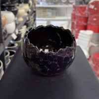 Dekoratif Orta Kırık Yumurta Şekilli Seramik Kase –  21498 - deg -