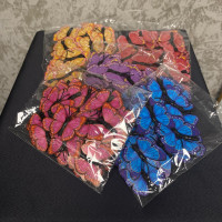 Dekoratif Kağıt Kelebek Çiçek Süsü - 21998 - deg -