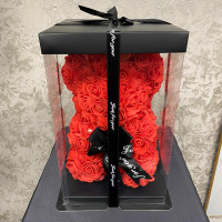 Hediyelik Kutulu Küçük Yapay Gül Teddy Ayıcık - 23043 - 