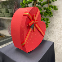 Premium Kırmızı Kalp Formlu Kurdelalı Özel Gün Hediye Kutusu 3'lü - 21536 -