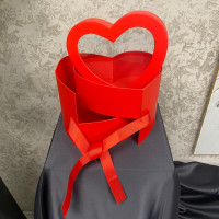 Premium Kalp Şekilli Açılır Kapak Karton Hediye Kutusu - 23110 -