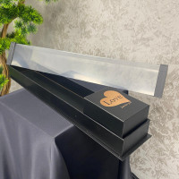 Premium UV Kapaklı Sevgililer Günü Tek Gül Karton Kutu - 23122 -