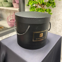 Premium Siyah Silindirik Formlu Taşıma İpli Özel Gün Hediye Kutusu 3'lü - 70576 -