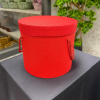 Premium Kırmızı Silindirik Formlu Taşıma İpli Özel Gün Hediye Kutusu 3'lü - 70580 -