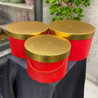 Klasik Silindirik Formlu Taşıma İpli Özel Gün Hediye Kutusu 3'lü - 70642 -