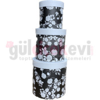 İthal Hediyelik 3 Lü Kutu Yuvarlak