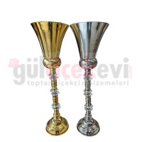 Metal Kristal Vazo Uzun