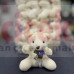 Sevimli Peluş Kurdelalı Ayı Anahtarlık 12 cm 10'lu - 23002 - deg -